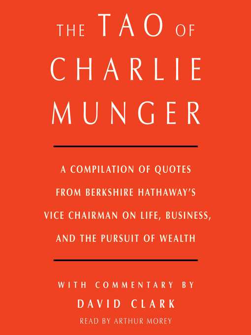 Title details for Tao of Charlie Munger by David Clark - Wait list